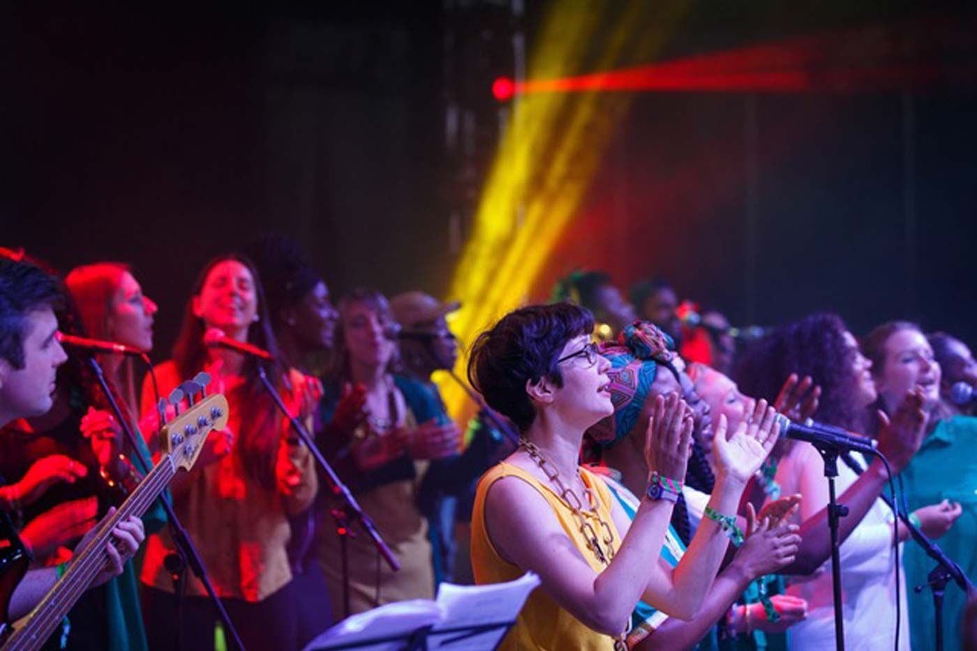 Soul Sanctuary Gospel Choir singing at Greenbelt Festival
